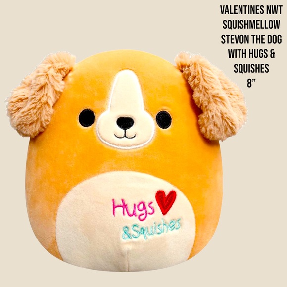 Squishmallows Toys Nwt Stevon The Dog Squishmallow Valentines Day